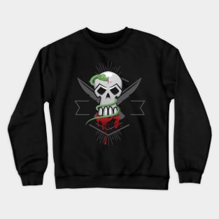 Bloody Skull With Snake Crewneck Sweatshirt